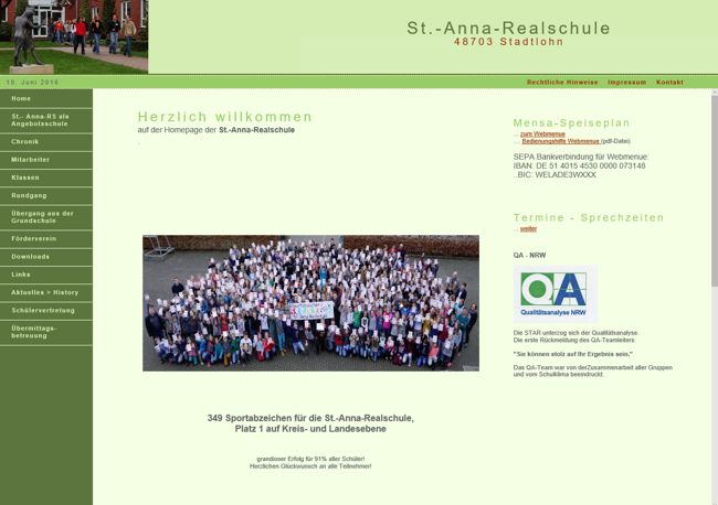 St Anna Realschule Website